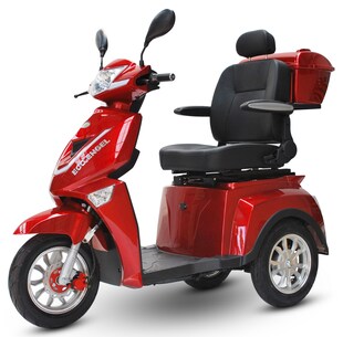 ECO ENGEL 504, Elektroroller 25 km/h mit 20 Ah Li-Io Akku, 1000 Watt, Rot 