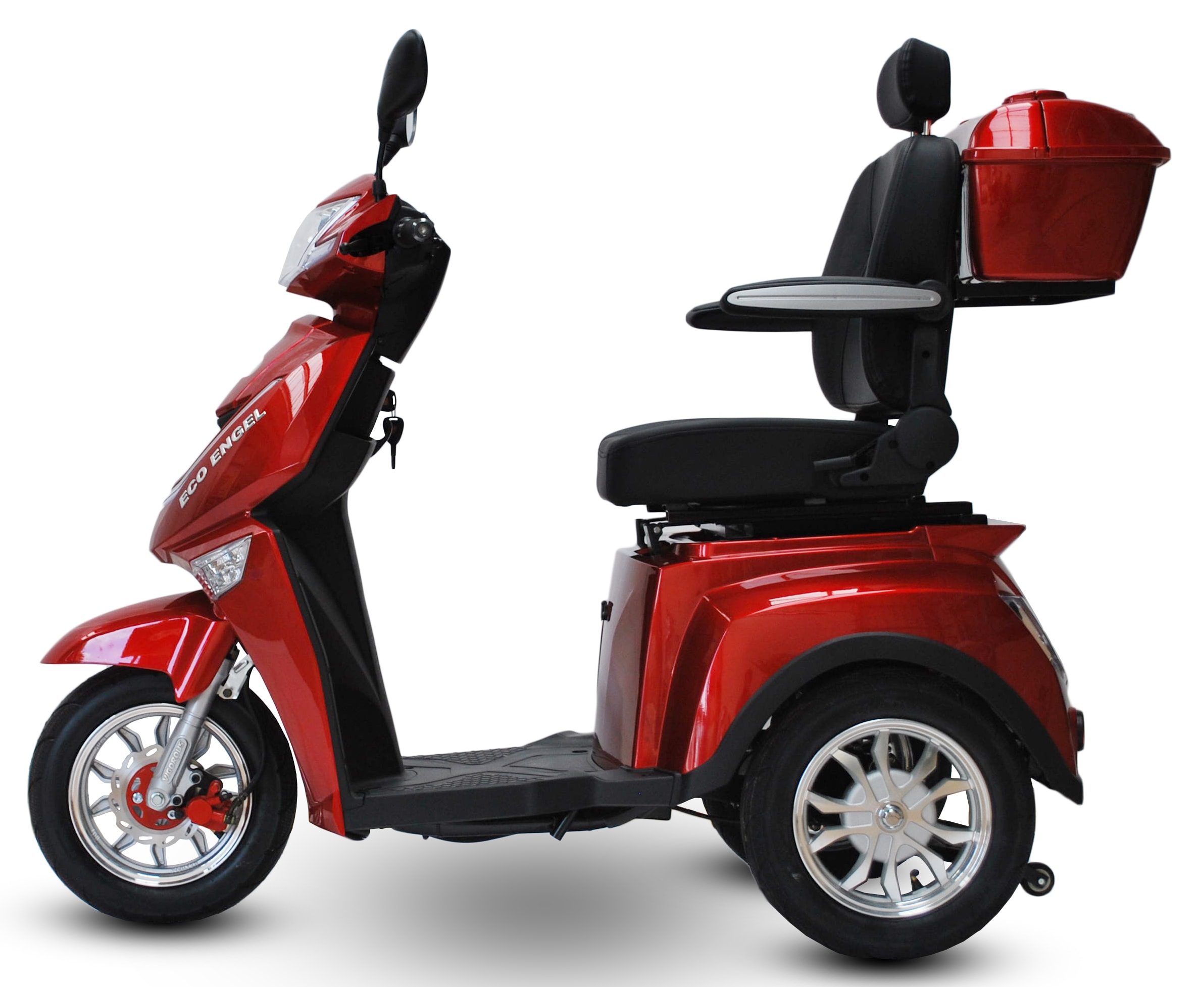 ECO ENGEL 504, Elektromobil 25 km/h mit Li-io 30 AH Akku, Rot 