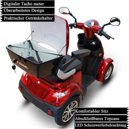 ECO ENGEL 510, Elektromobil 25 20 Akku km/h Rot online bei Li-Io bestellen Marktkauf Ah herausnehmbar, mit