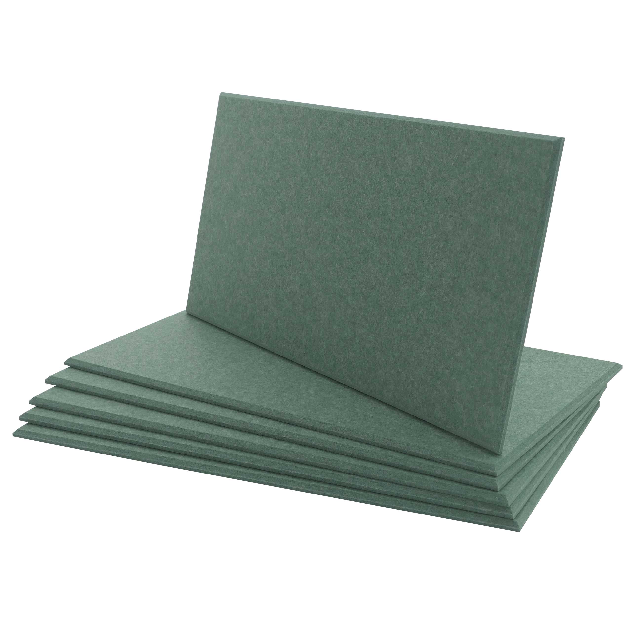 6er-Set Akustikwandpaneel MCW-L52, Wandpaneele Akustikplatten, schalld&auml;mmend 1qm Fl&auml;che 60x30cm ~ gr&uuml;n 