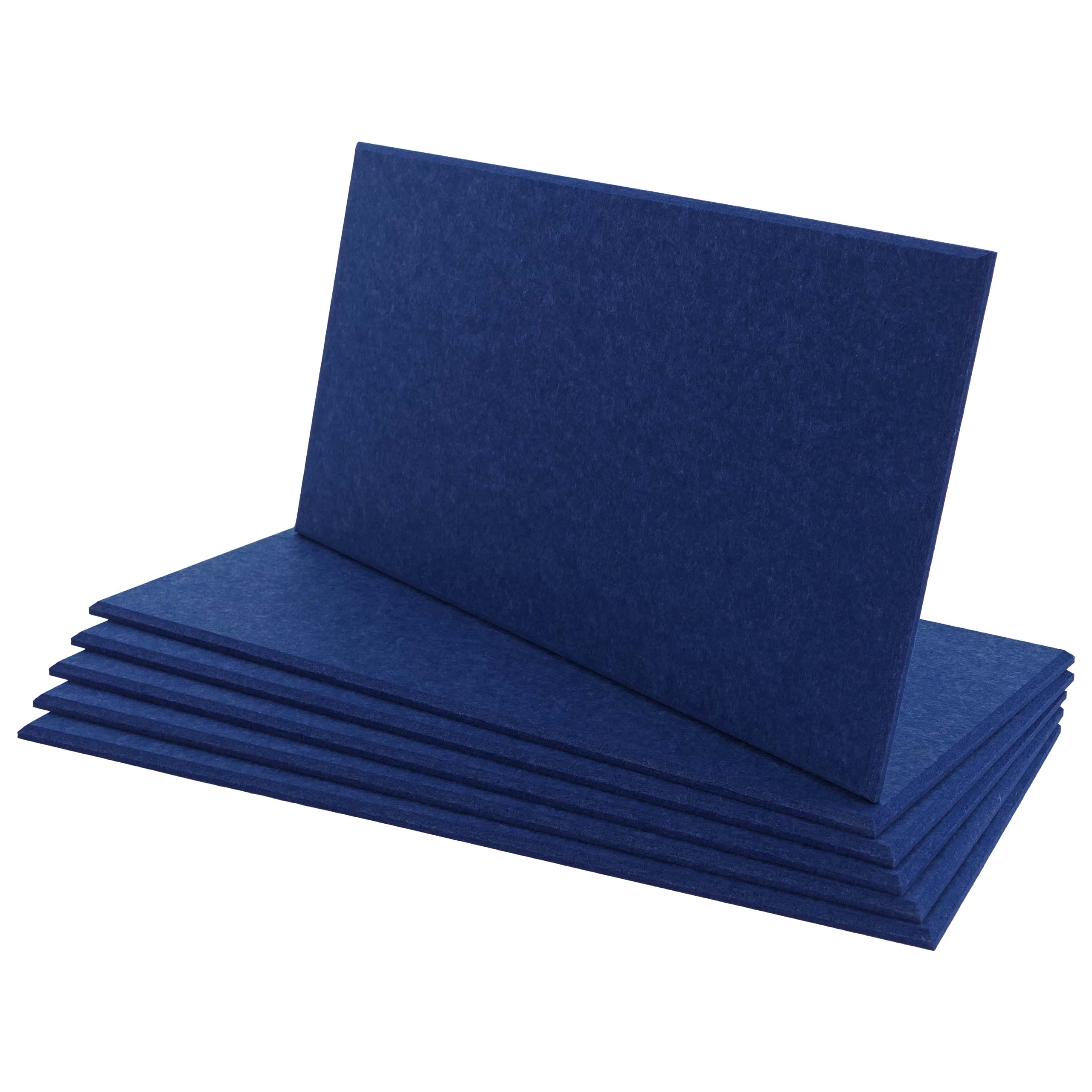 6er-Set Akustikwandpaneel MCW-L52, Wandpaneele Akustikplatten, schalld&auml;mmend 1qm Fl&auml;che 60x30cm ~ dunkelblau 