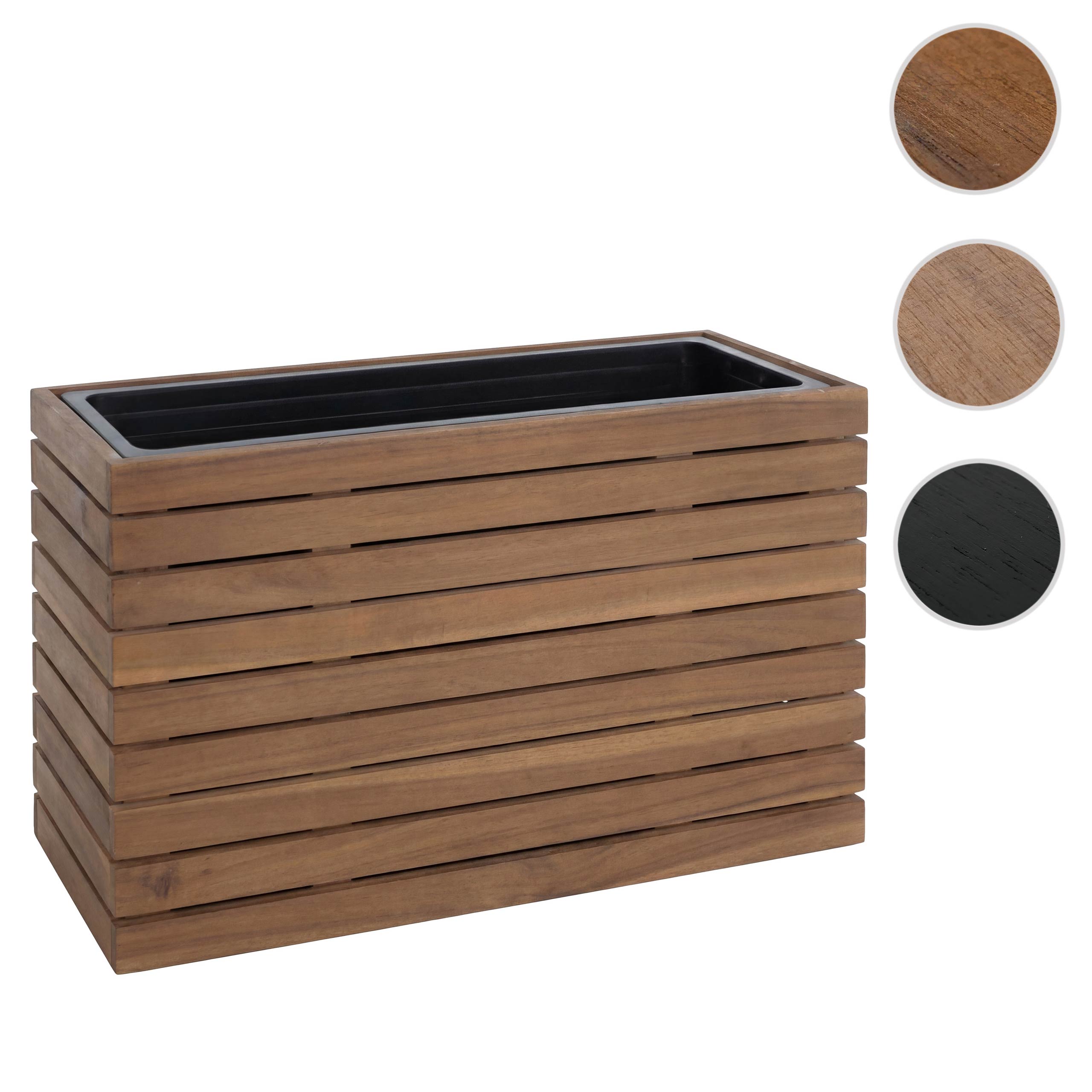 Pflanzkasten MCW-L21, Pflanzkbel Blumentopf Hochbeet, eckig 41x63x23cm  Outdoor Akazie Holz MVG-zertifiziert ~ hellbraun bei Marktkauf online  bestellen