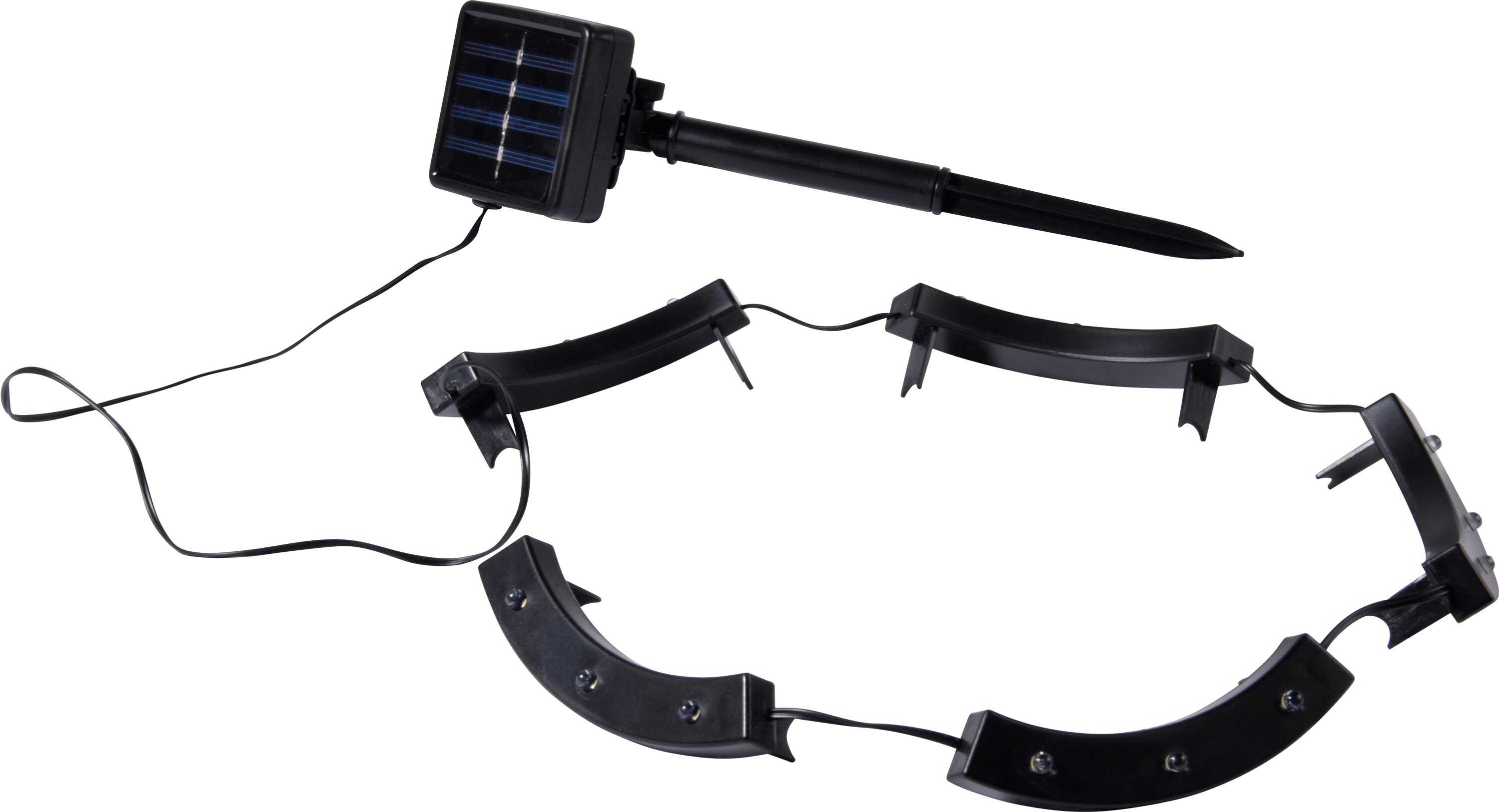 dobar LED-Ring Blumentopfleuchte mit Solarpanel 