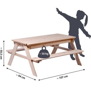 dobar Kinder Picknicktisch inkl. Matschkiste 
