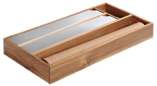 Folienspender, 4 Fächer, Akazie, FSC 