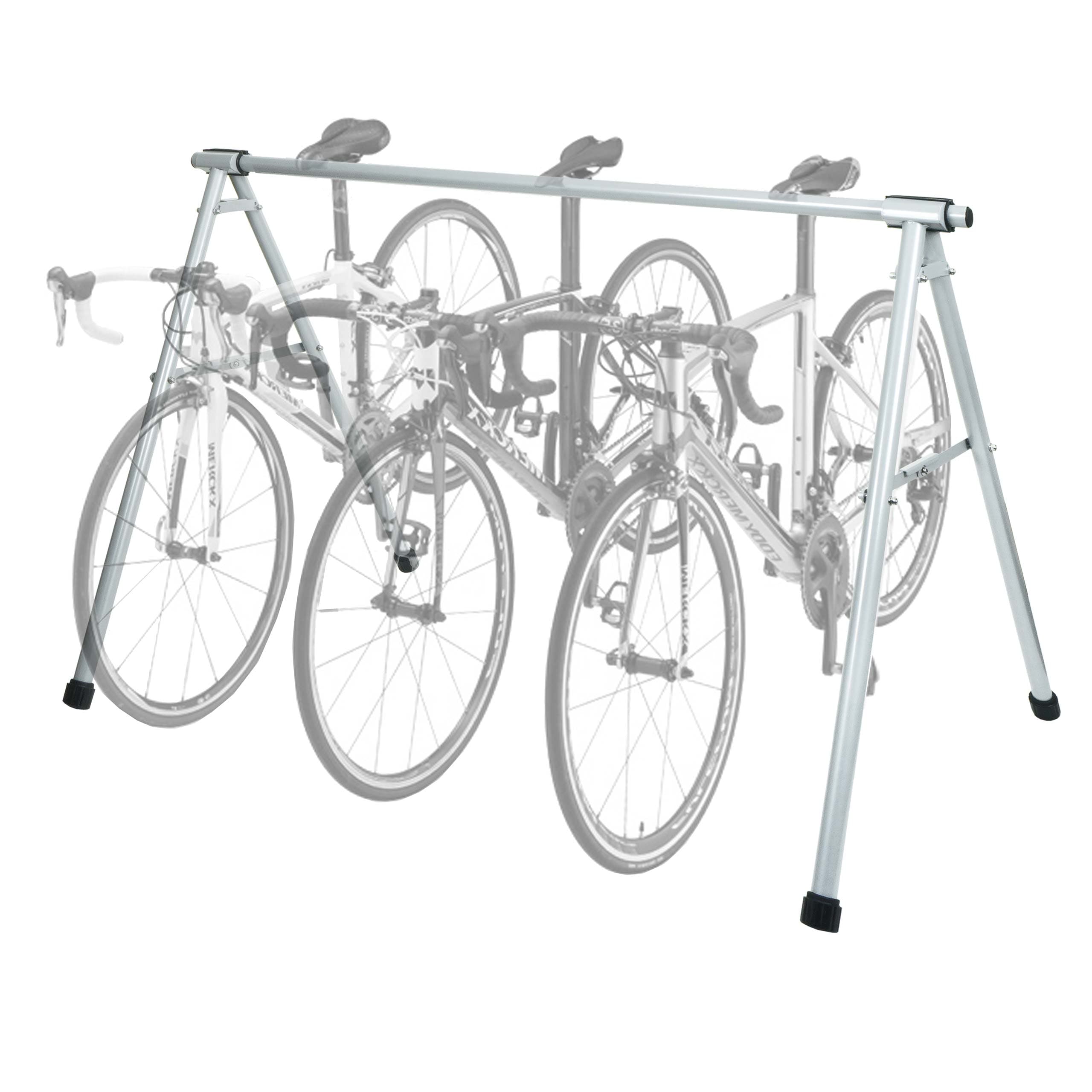 Fahrrad-Sattelst&auml;nder MCW-K39, Fahrradst&auml;nder Aufh&auml;ngeb&uuml;gel, Metall pulverbeschichtet 114x170x114cm ausziehbar ~ silber 