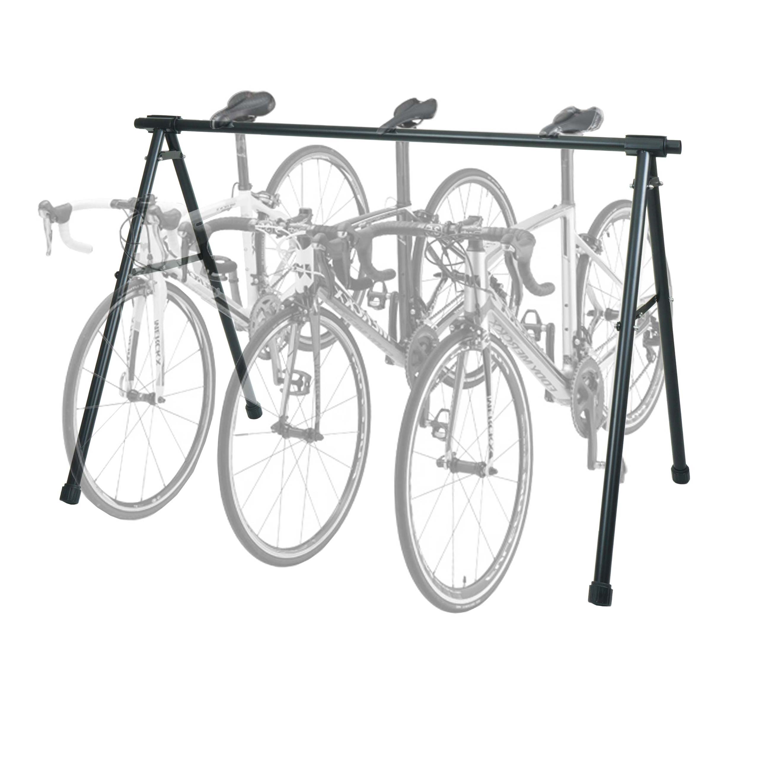 Fahrrad-Sattelst&auml;nder MCW-K39, Fahrradst&auml;nder Aufh&auml;ngeb&uuml;gel, Metall pulverbeschichtet 114x170x114cm ausziehbar ~ schwarz 