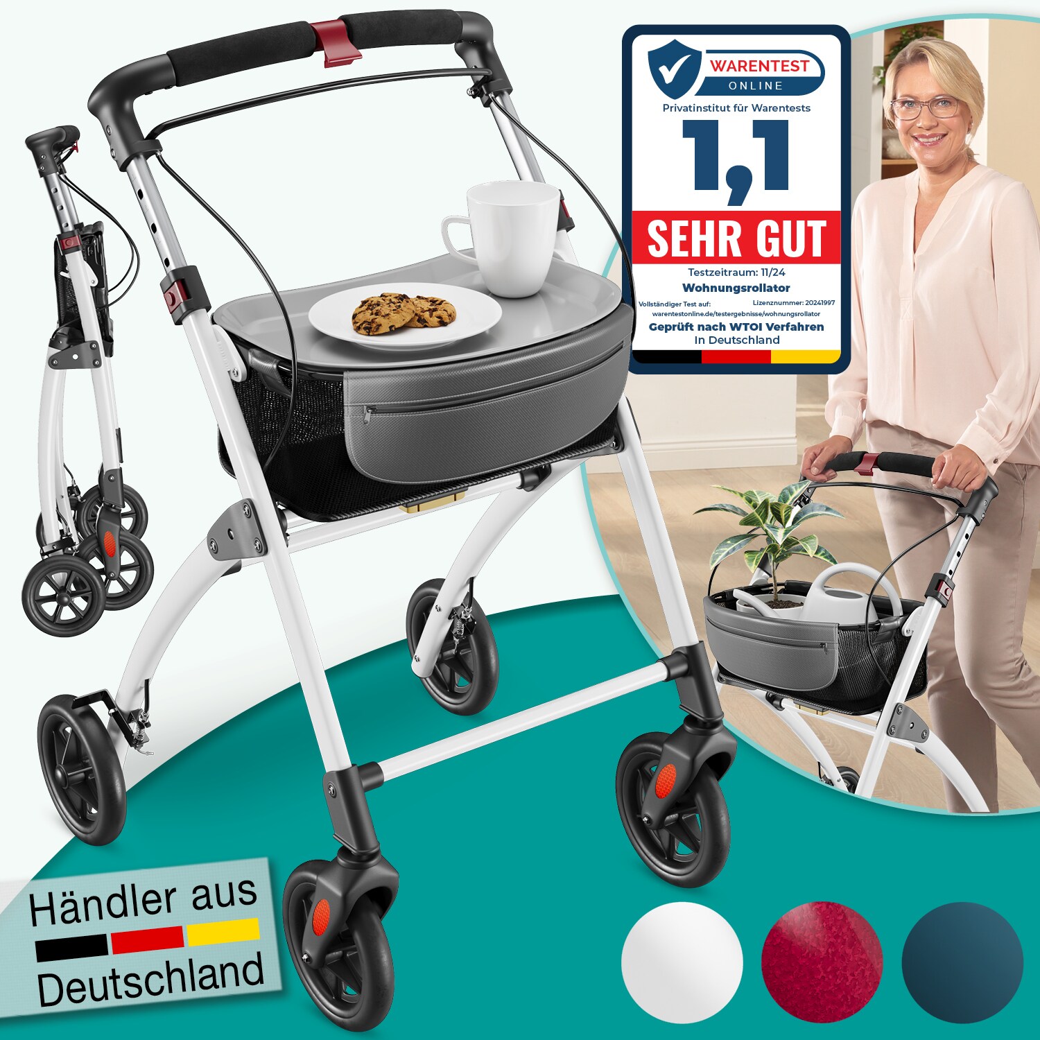 Wohnungsrollator »Premium«, weiß