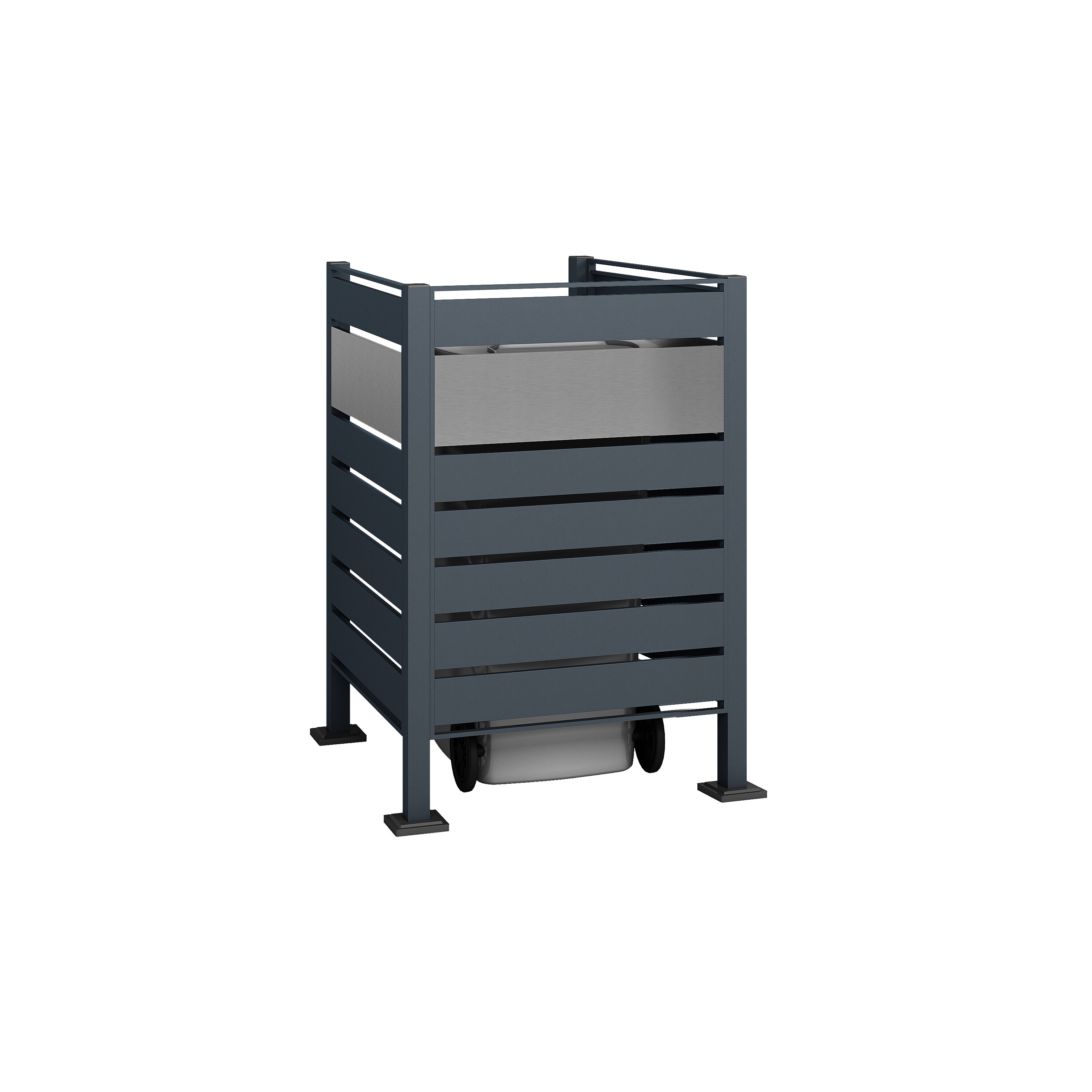 Westmann Metall M&uuml;lltonnenverkleidung Planum 120cm  - versch. Ausf&uuml;hrungen 