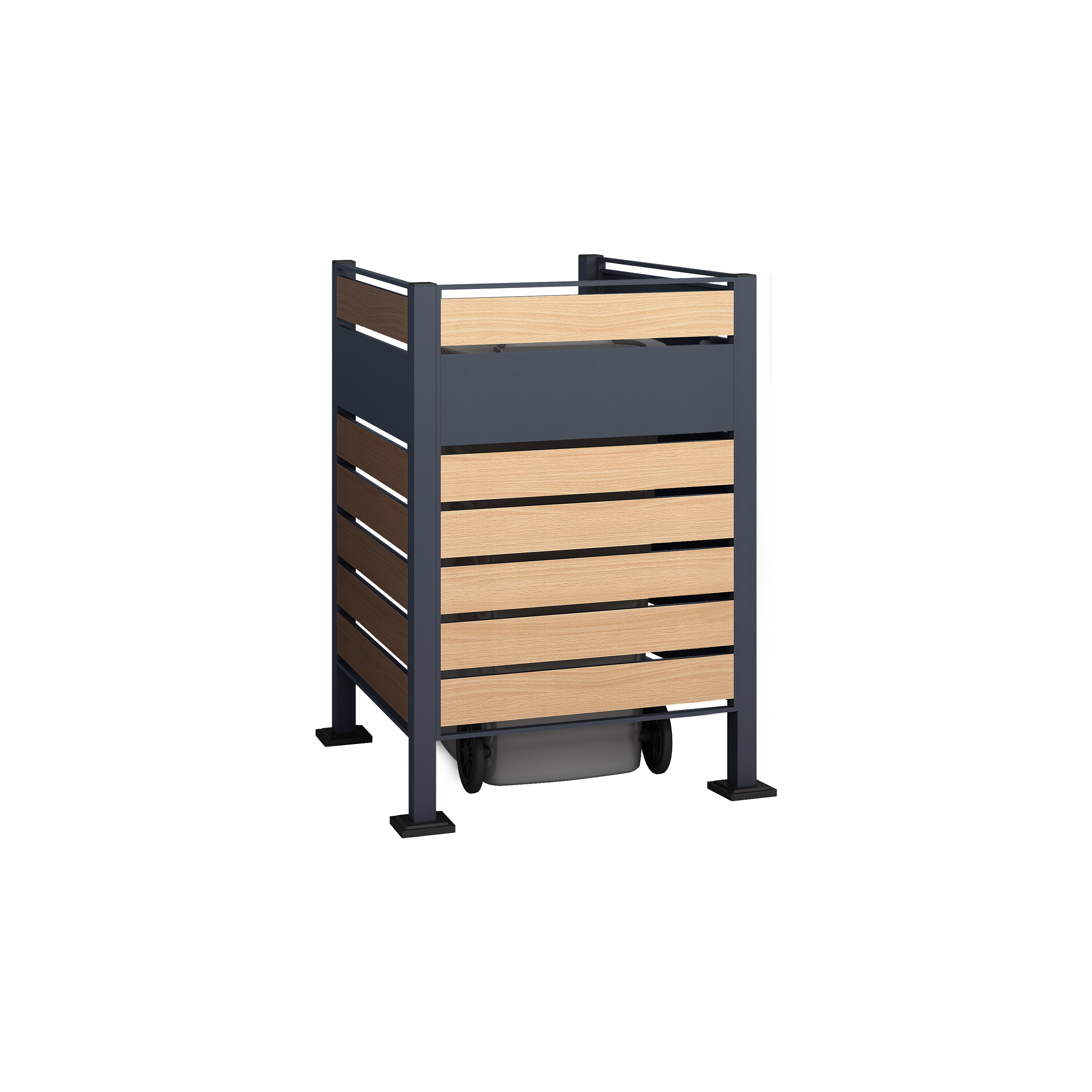 Westmann Metall M&uuml;lltonnenverkleidung Planum 120cm  - versch. Ausf&uuml;hrungen 