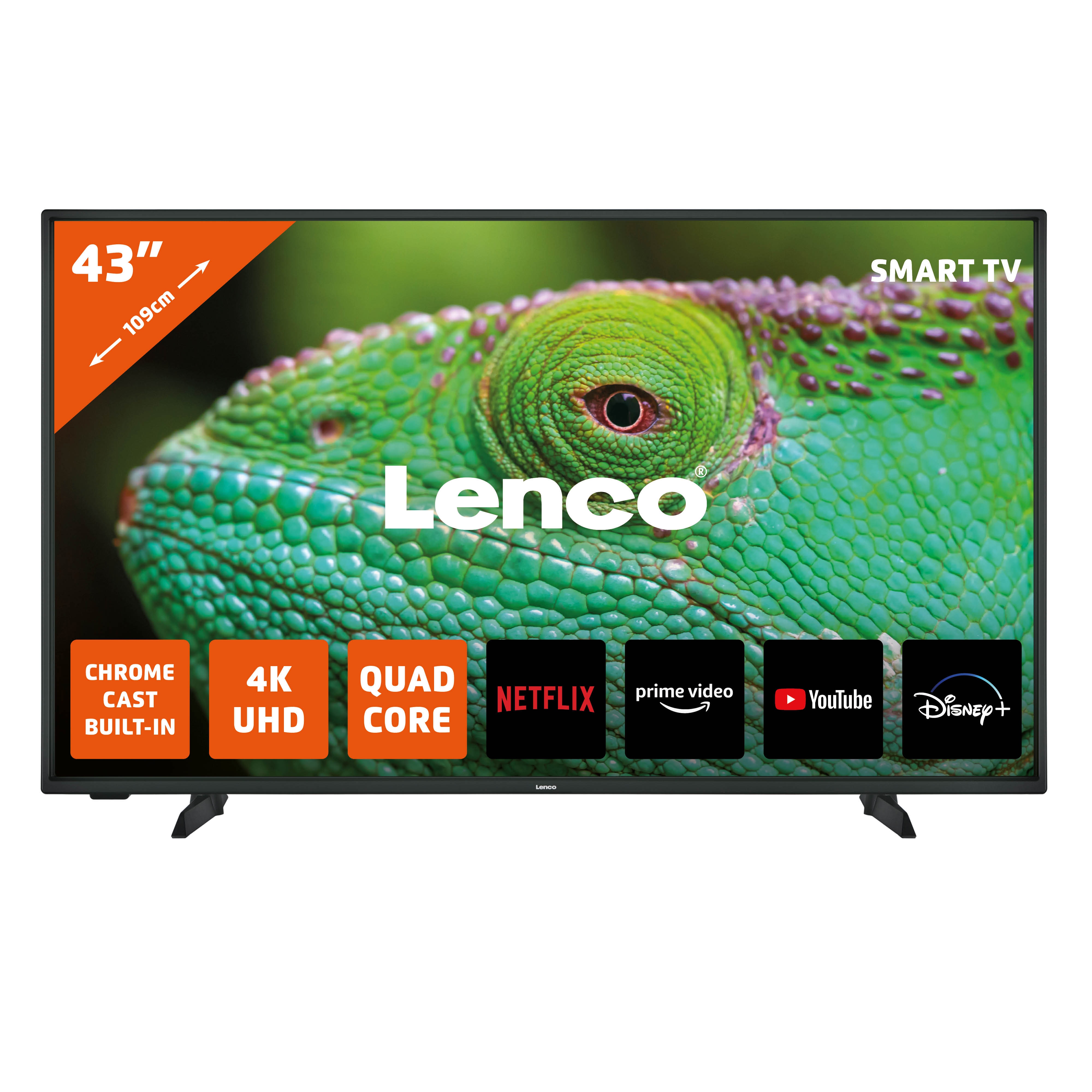 Lenco LED-4353BK - 43-Zoll 4K Android-Smart-TV, schwarz 