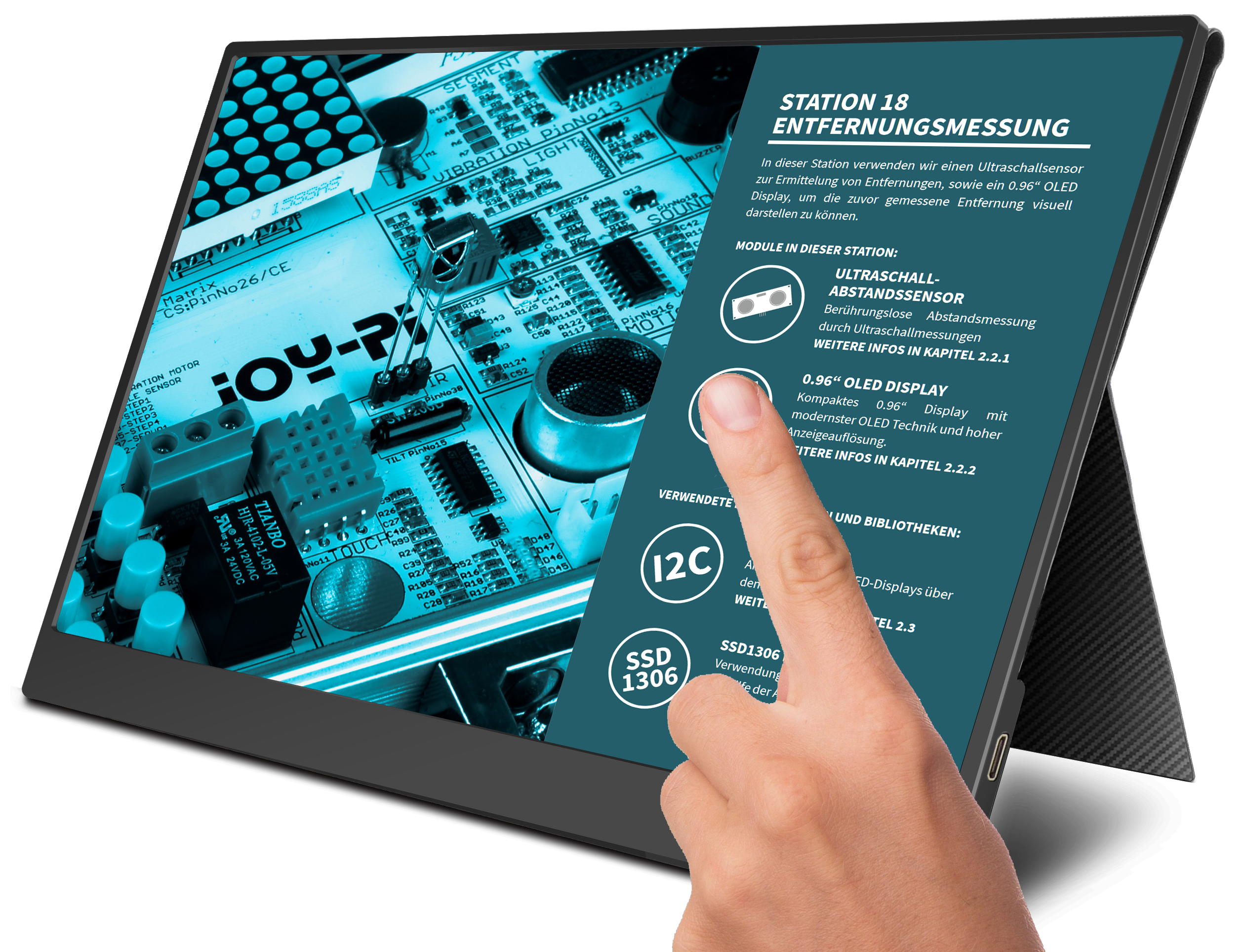 Joy-iT 15,6" Touch-Display mit IPS 