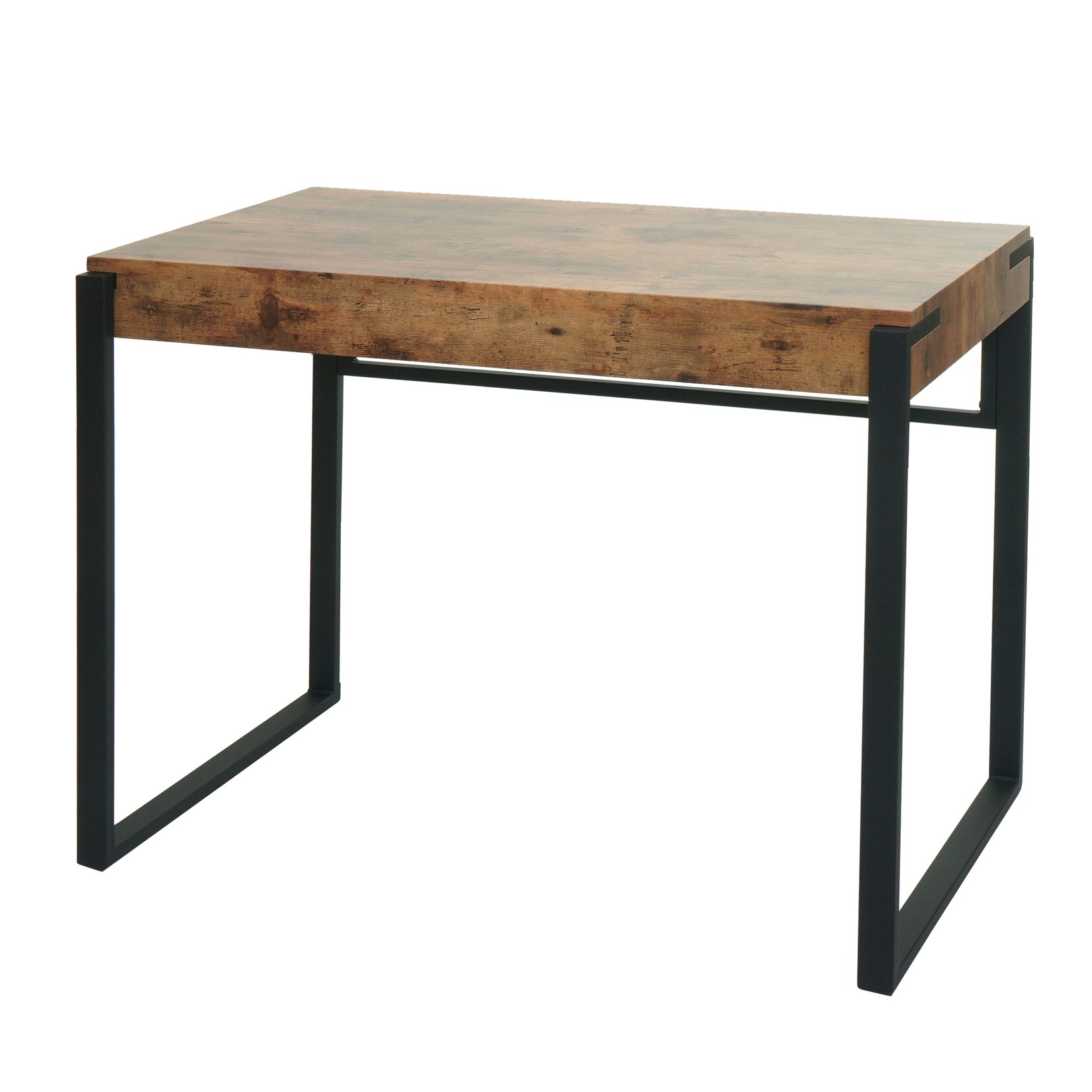 Konsolentisch -L53, Telefontisch Arbeitstisch Beistelltisch Ablagetisch, Metall 80x100x54cm ~ dunkle Wildeiche