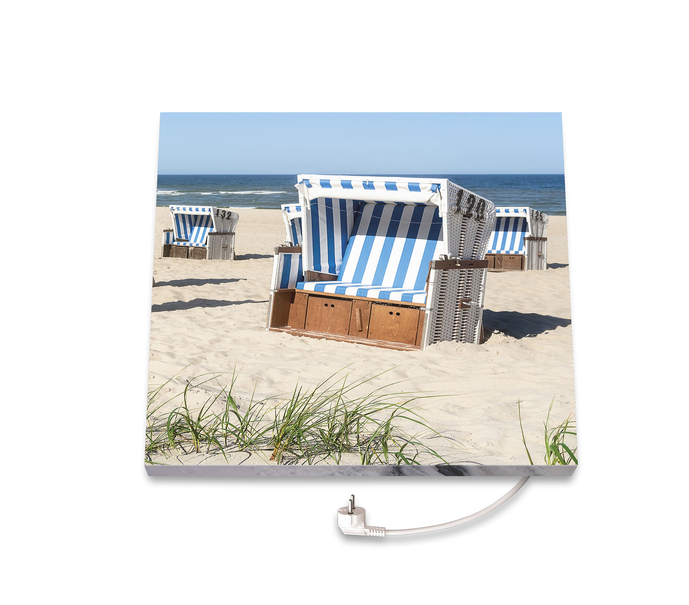 Marmony 500W Infrarot-Heizung Motiv "Strandkorb" 