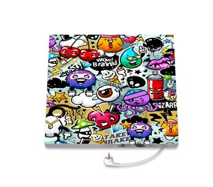 Marmony 500W Infrarot-Heizung Motiv "Graffiti" 