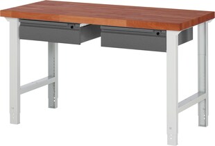 Rau Werkbank mit verstellbarer Arbeitshöhe und 2 Schubladen - versch. Größen 