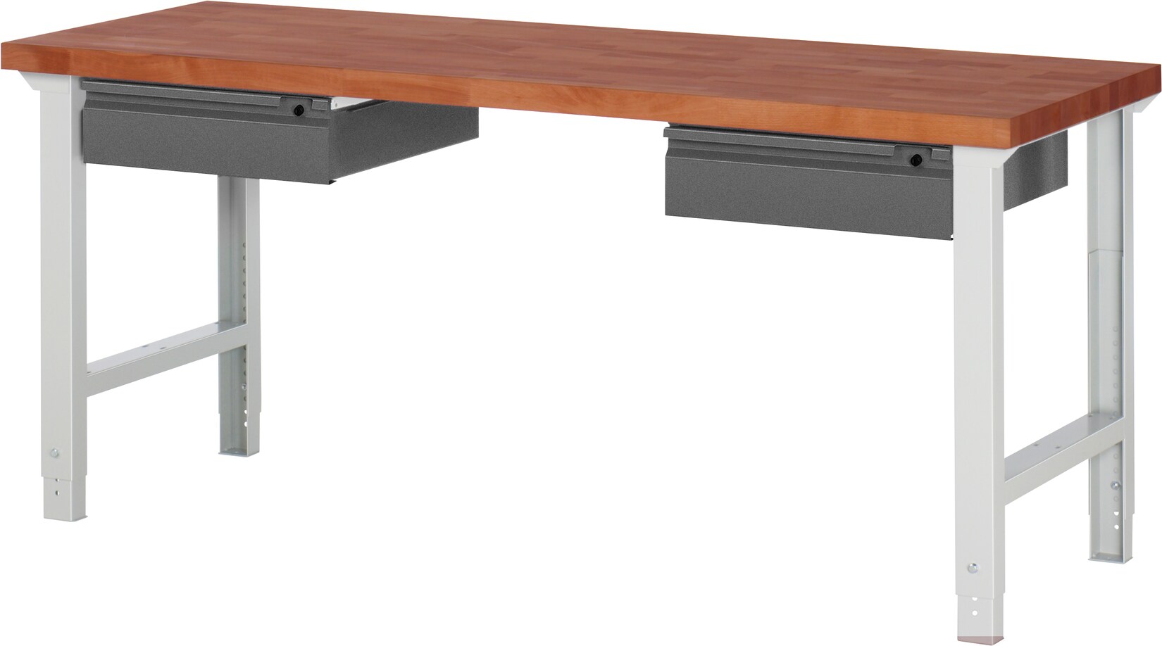 Rau Werkbank mit verstellbarer Arbeitshöhe und 2 Schubladen - versch. Größen Image