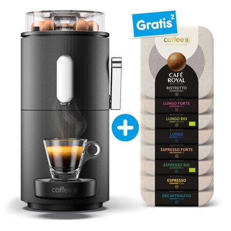 CoffeeB Kaffeemaschine Globe + 8 Gratis Packungen Coffee Balls, schwarz bei  Marktkauf online bestellen