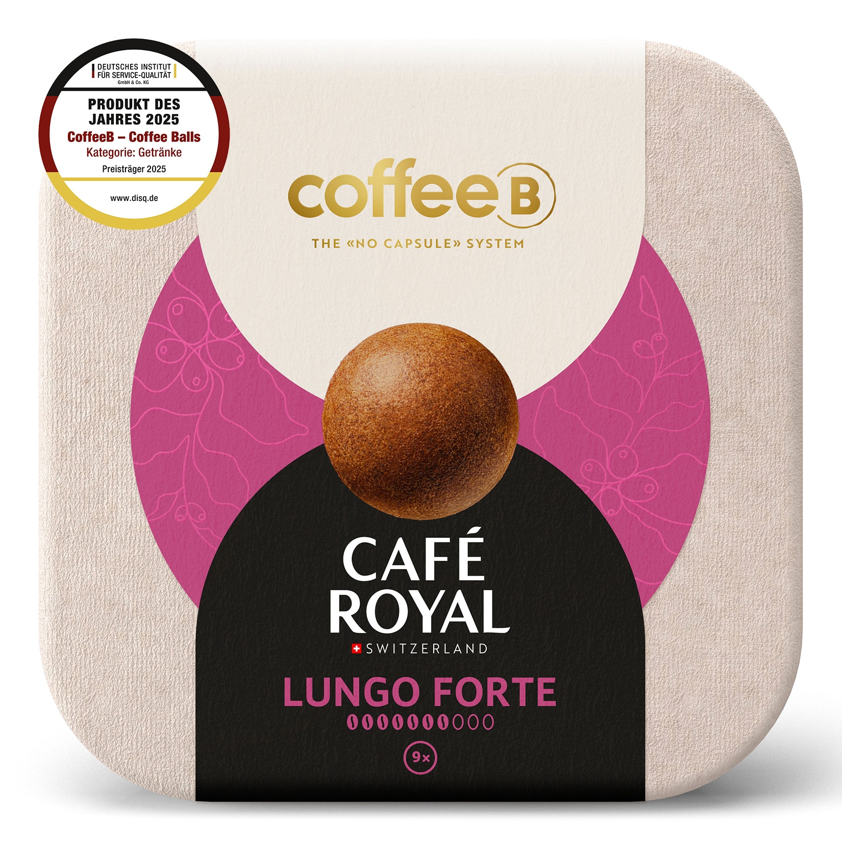CoffeeB by Caf&eacute; Royal Lungo Forte 9 Coffee Balls, 51 g 