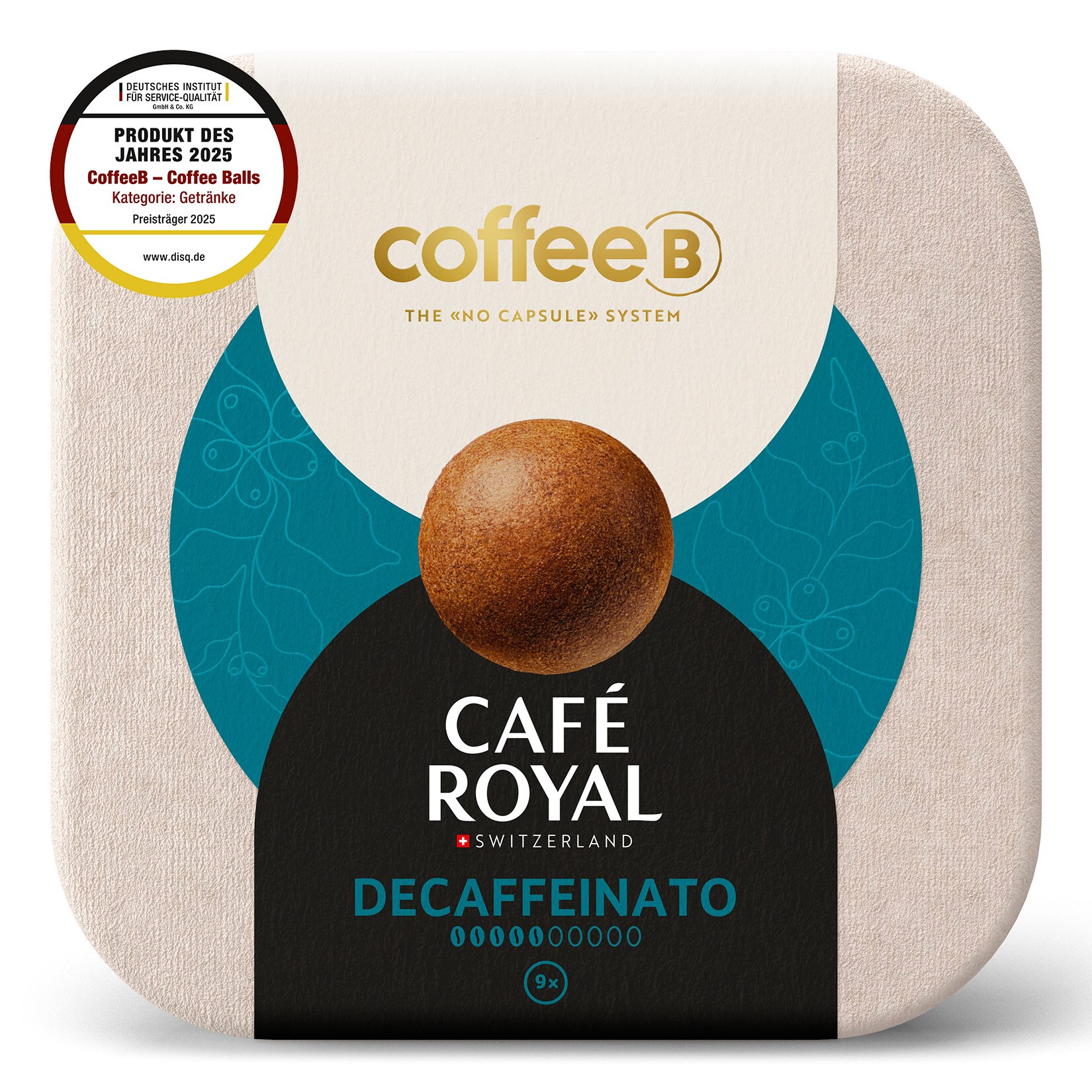 CoffeeB by Caf&eacute; Royal Decaffeinato 9 Coffee Balls, 51 g 