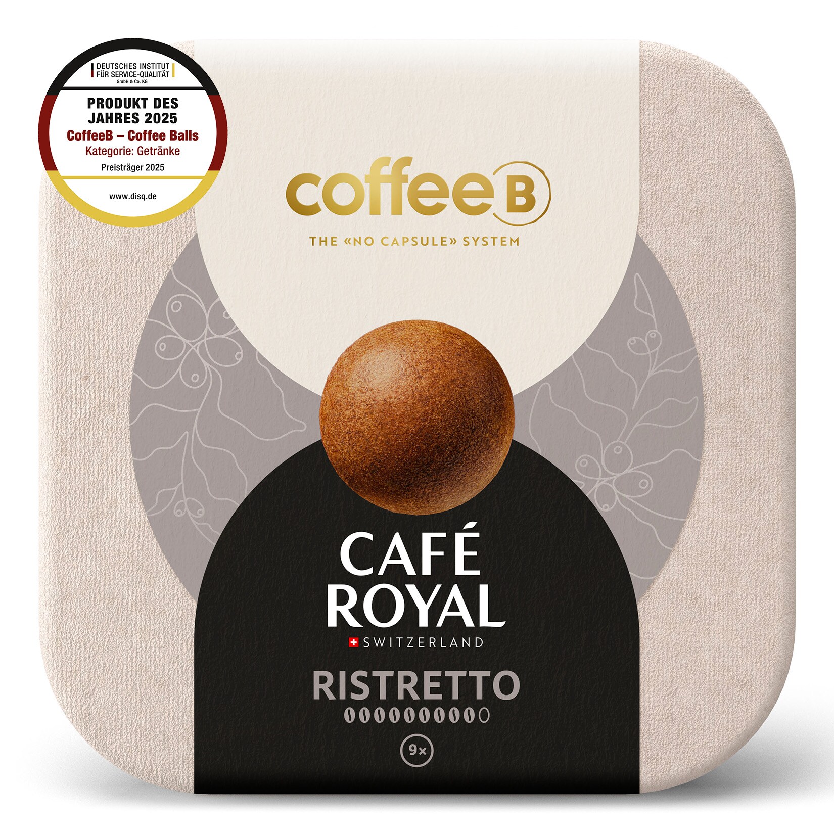 CoffeeB by Caf&eacute; Royal Ristretto 9 Coffee Balls, 51 g 
