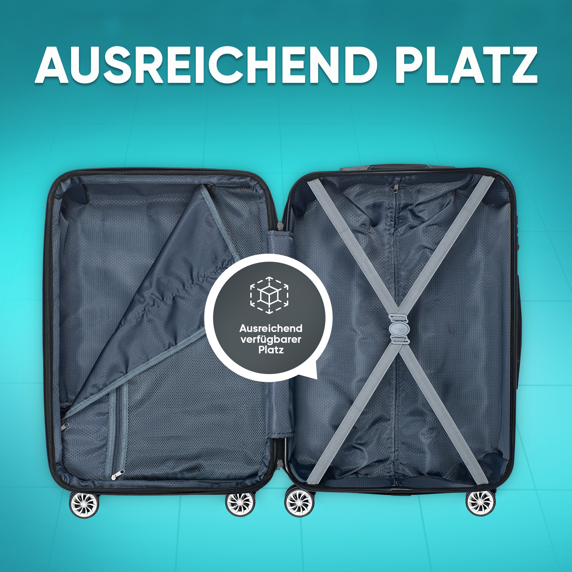Hi-Tec Porto 35l hardshell koffer met 4 wielen