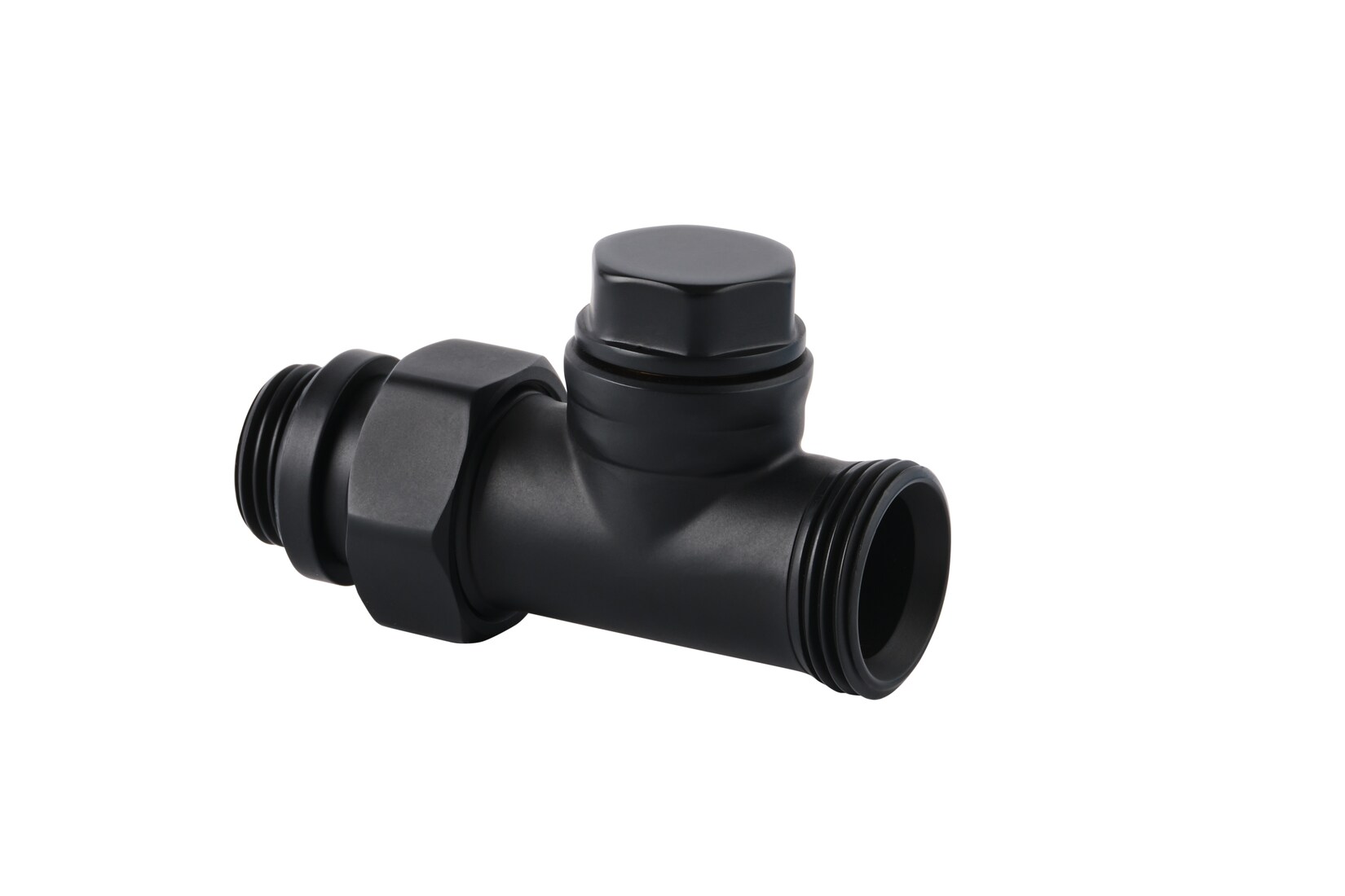 HK Rücklaufverschraubung Design schwarz RAL 9005 - versch. Ausführungen