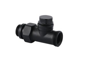 HK Rücklaufverschraubung Design schwarz RAL 9005 - versch. Ausführungen 