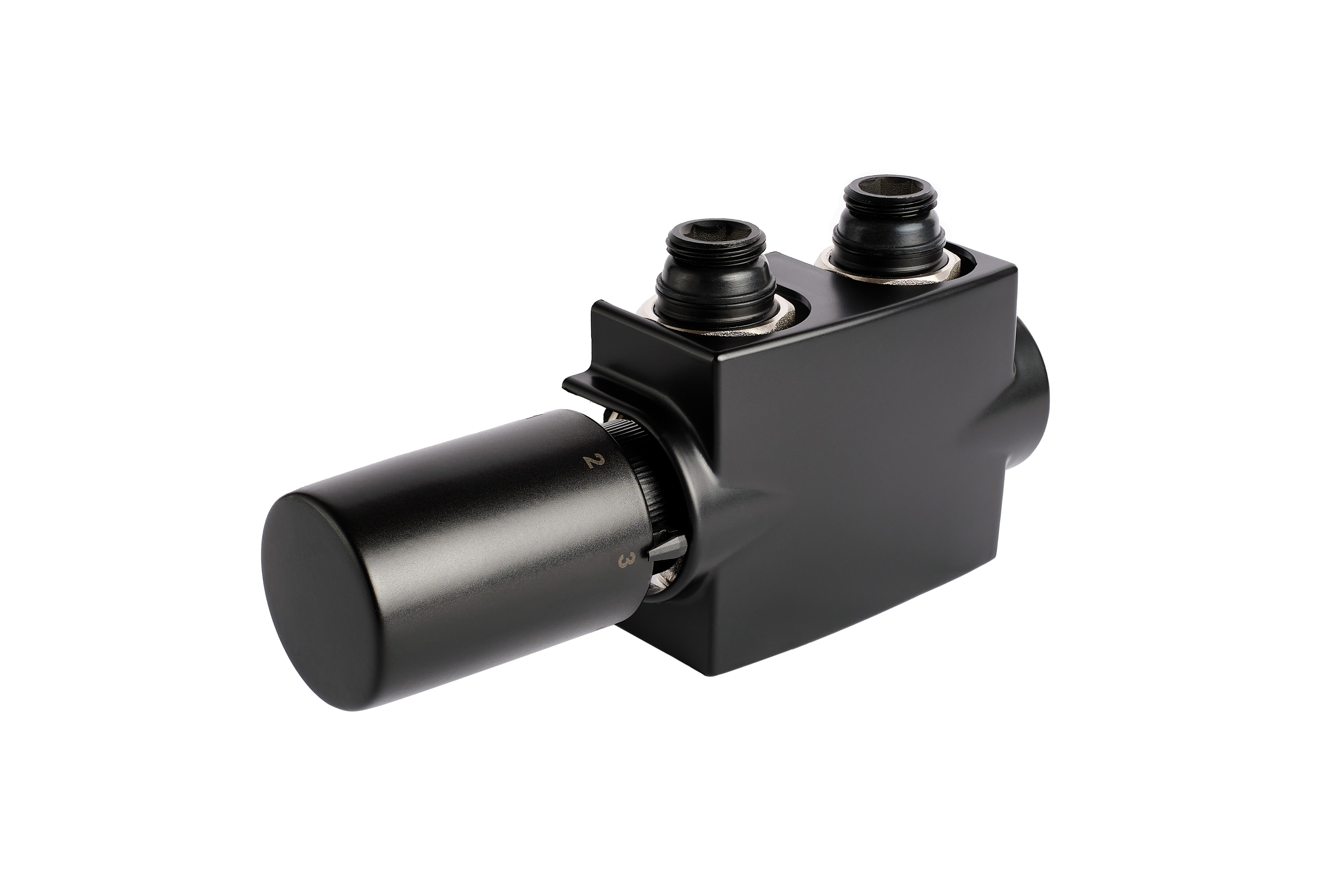 sanicomfort Ventilhahnblock Set Quattro inkl. Therm. Kopf RAL 9005 