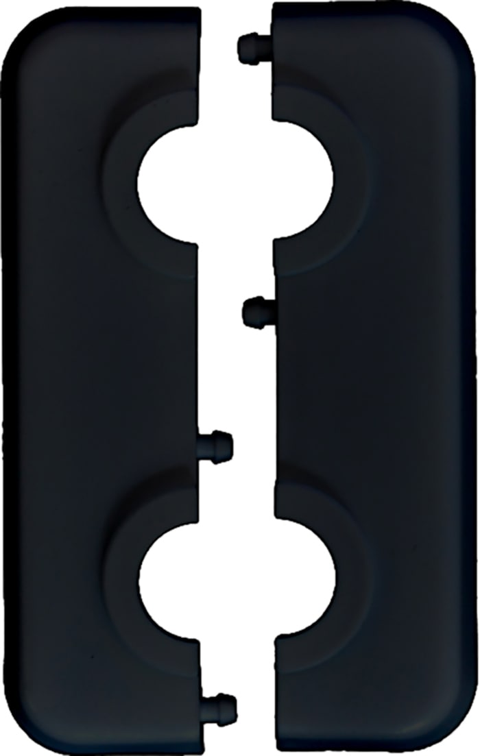 sanicomfort Doppelrosette RAL9005 - versch. Ausf&uuml;hrungen 