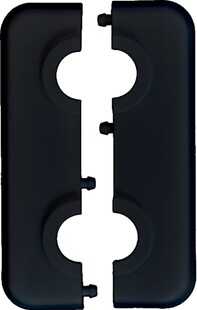 sanicomfort Doppelrosette RAL9005 - versch. Ausführungen 