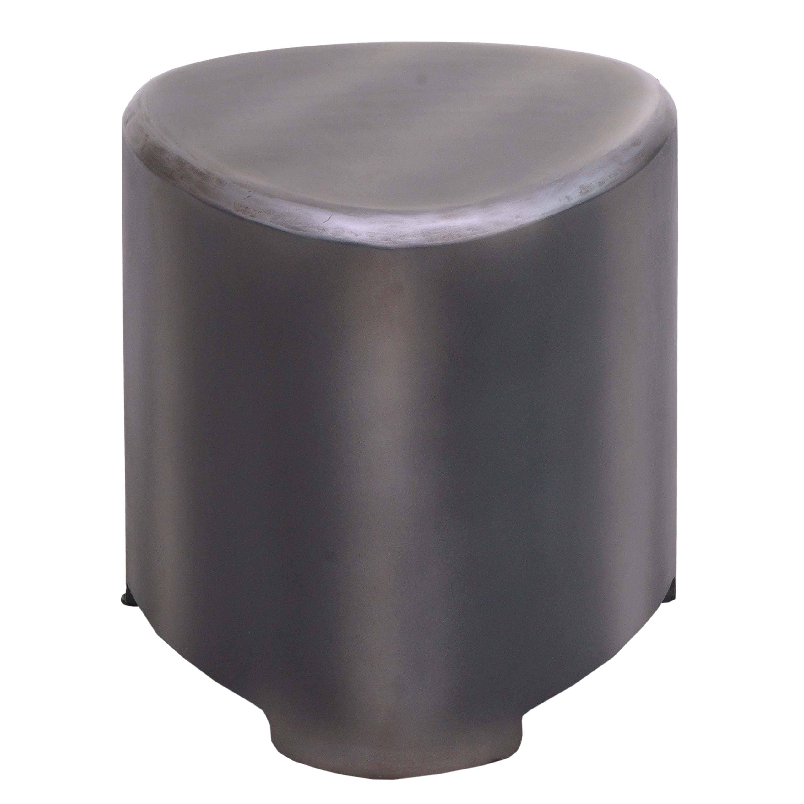 Hocker MCW-L74, Sitzhocker Holzhocker, Holz MVG-zertifiziert Industrial, Metall-Optik geb&uuml;rstet 