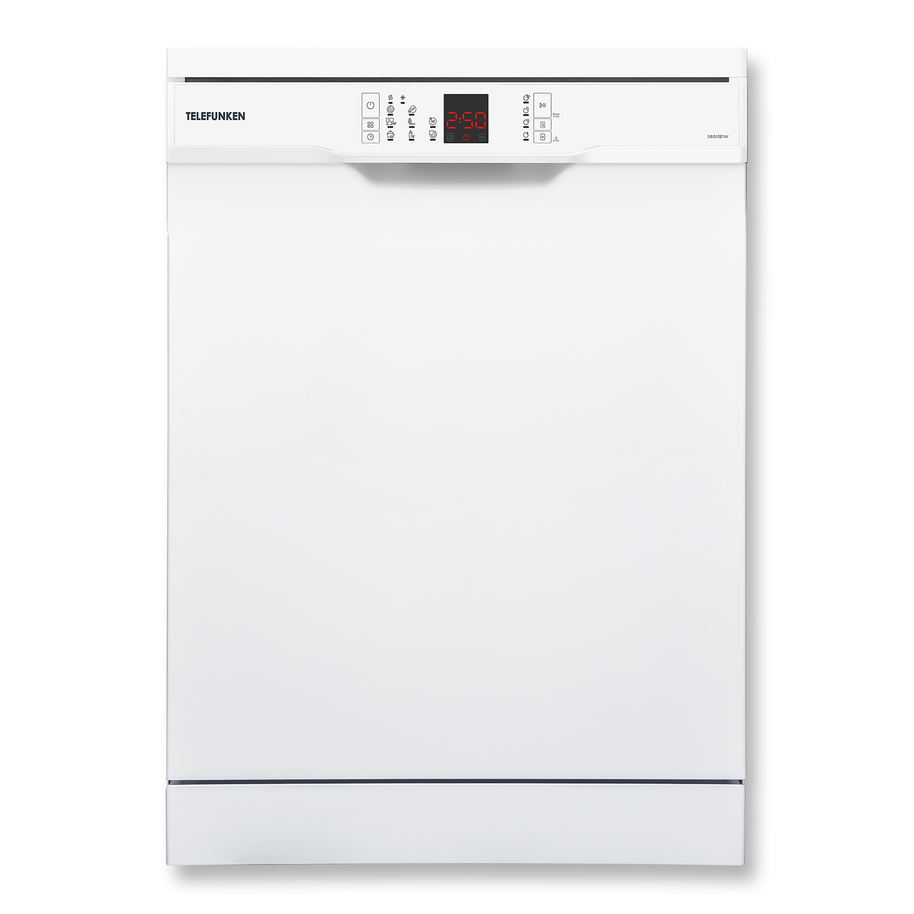 Telefunken S6013E1W Freistehender Geschirrsp&uuml;ler, Sp&uuml;lmaschine, 60 cm, 13 Ma&szlig;gedecke, 8 Programme, Besteckkorb 