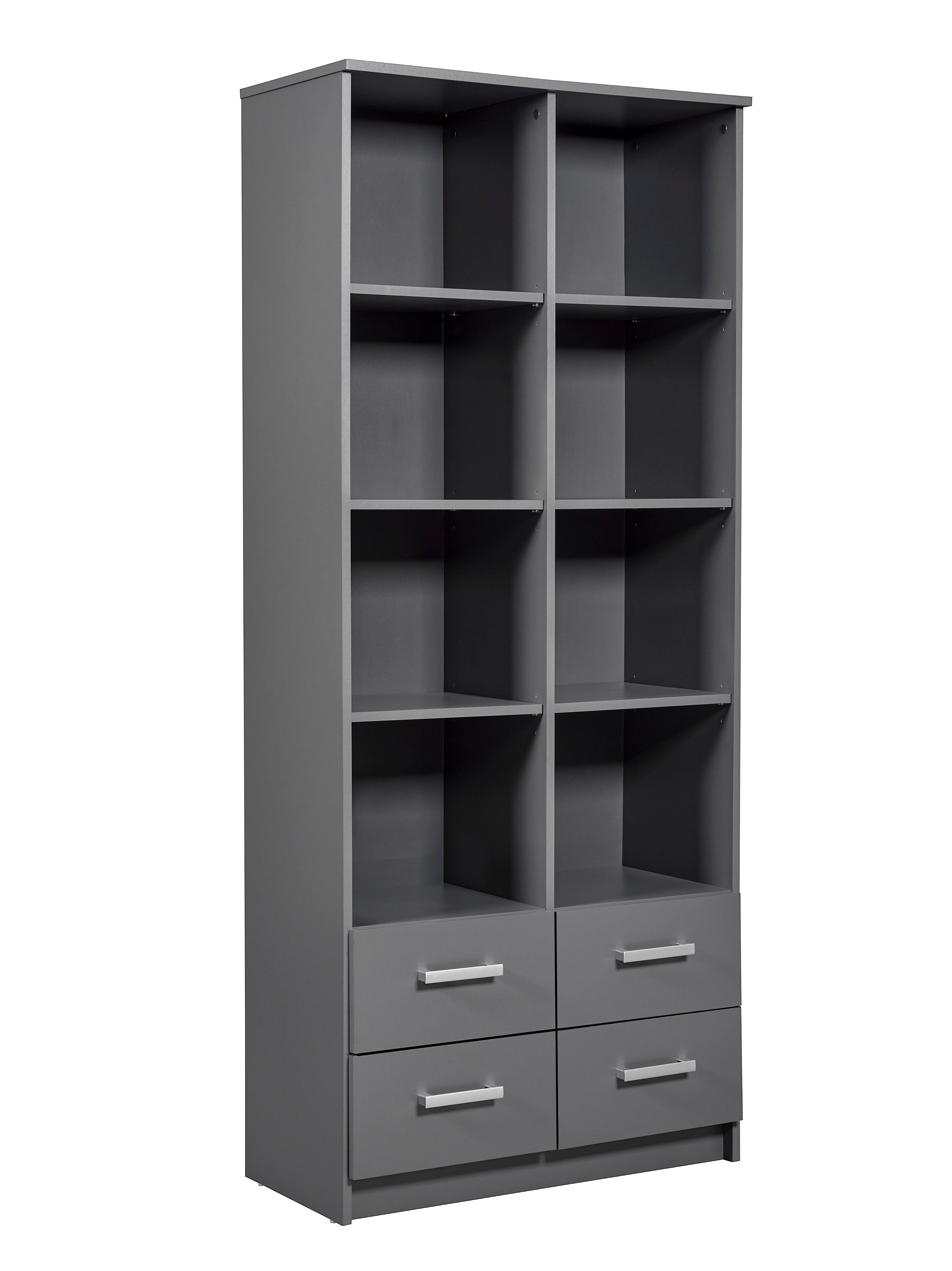 Inter Link Regal Elenzio 4 Schubladen grau 