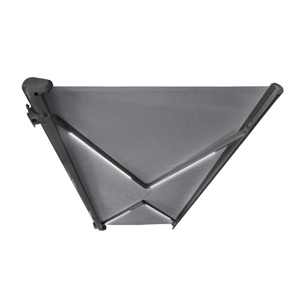 HOME DELUXE  LED Vollkassettenmarkise elektrisch ELOS - 350 x 250 cm Anthrazit