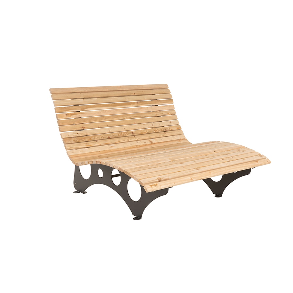 HOME DELUXE Wellenholzliege / Waldsofa TAIGA inkl. Auflage - Made in Germany 