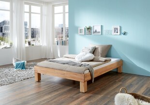 Relita - Futonbett Manuela, ohne Kopfteil, 90x200 Buche massiv natur geölt 