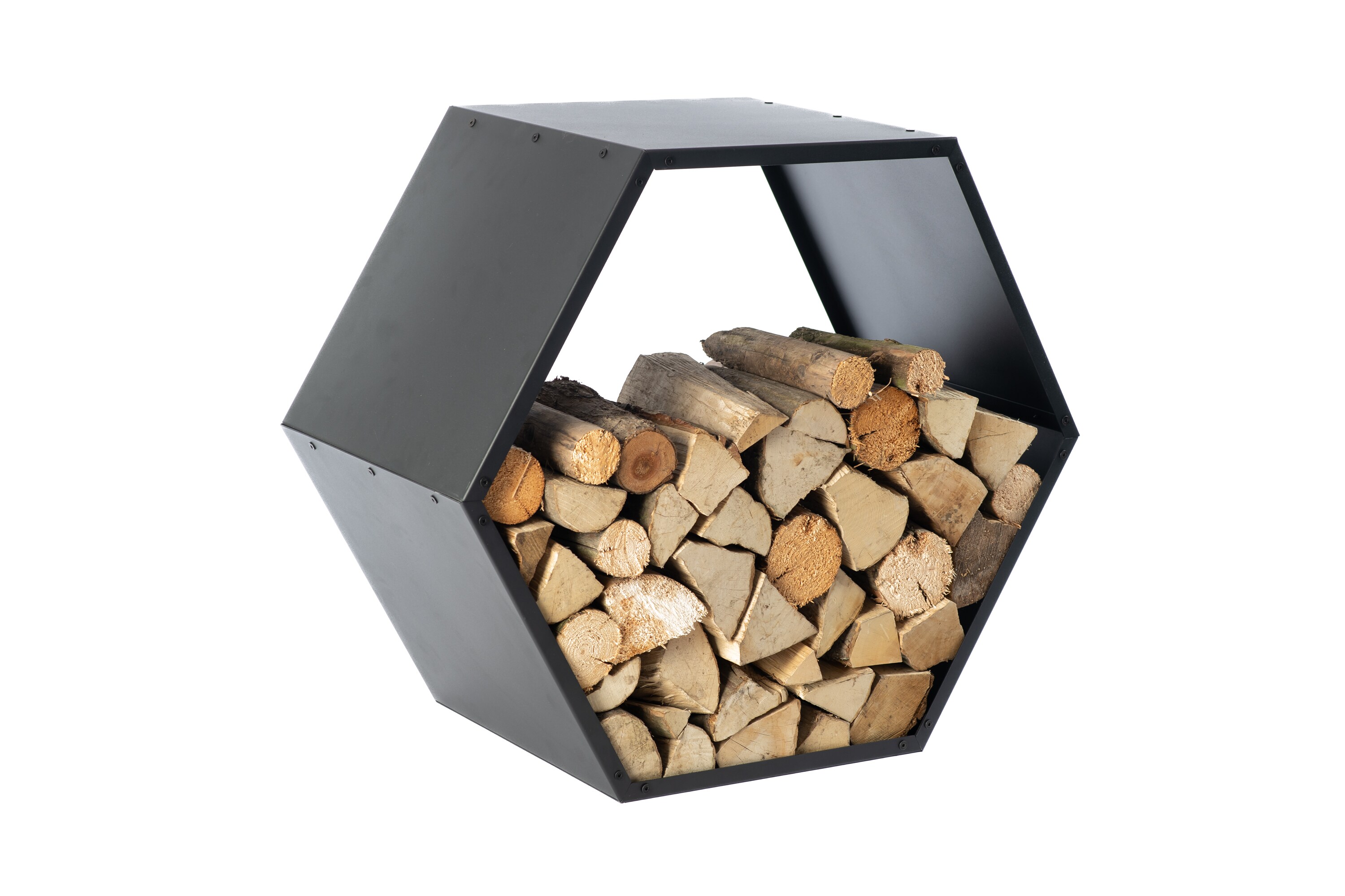 Westmann Stahl Kaminholzregal Biene | Schwarz 