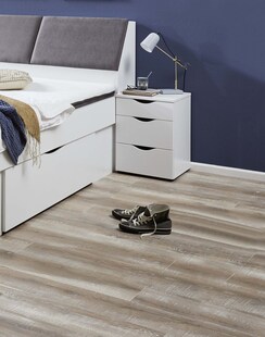 Relita - Nachtkonsole Maxi mit 3 Schubladen, Ausführung Dekor Weiß 