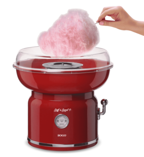 SOGO Zuckerwatte-Maschine Retro-Rot CC-SS-11975 