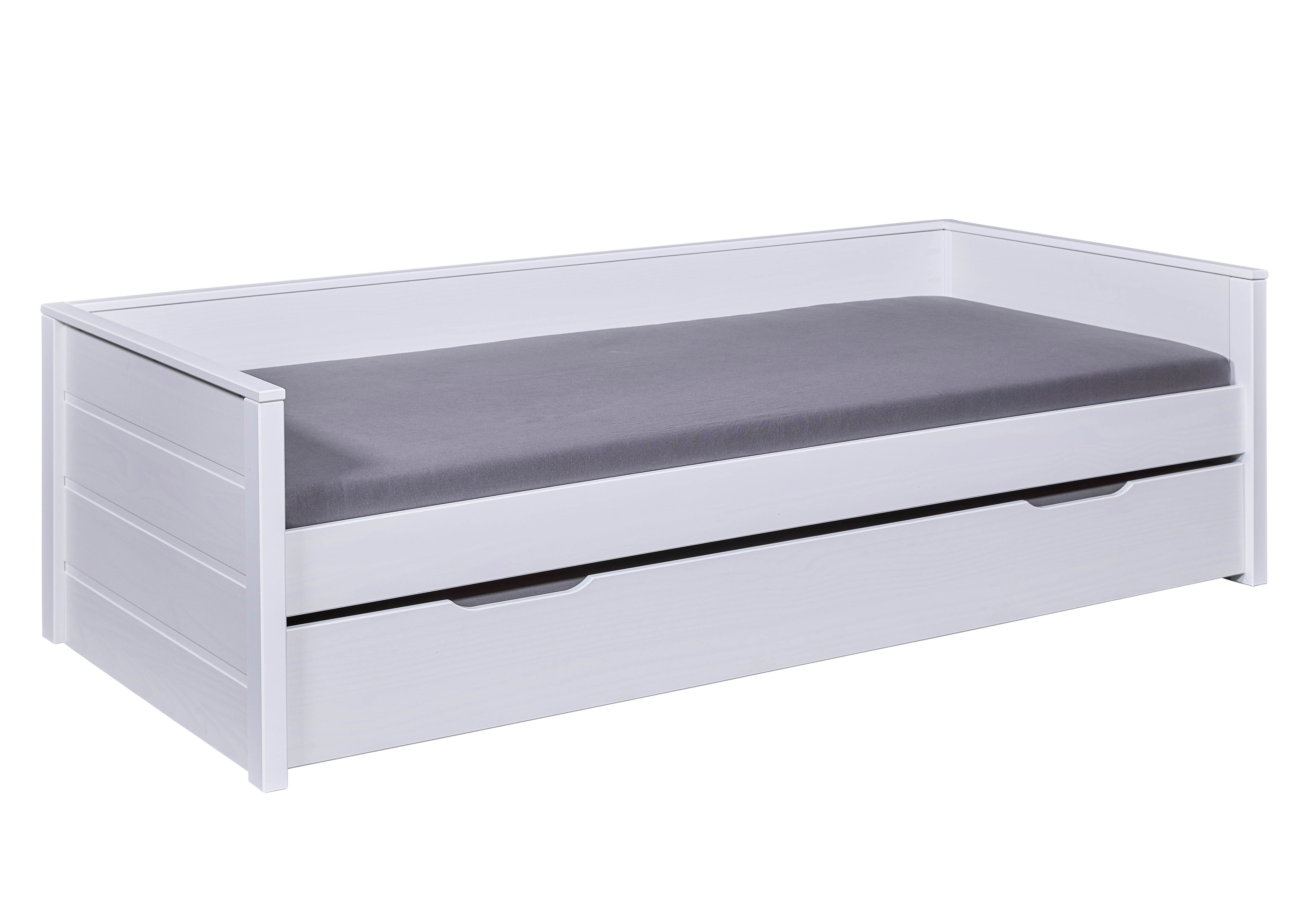 Inter Link Kinderbett Dream the Future 90x200 cm in Kiefer Massivholz inkl. Lattenrost - Weiss 