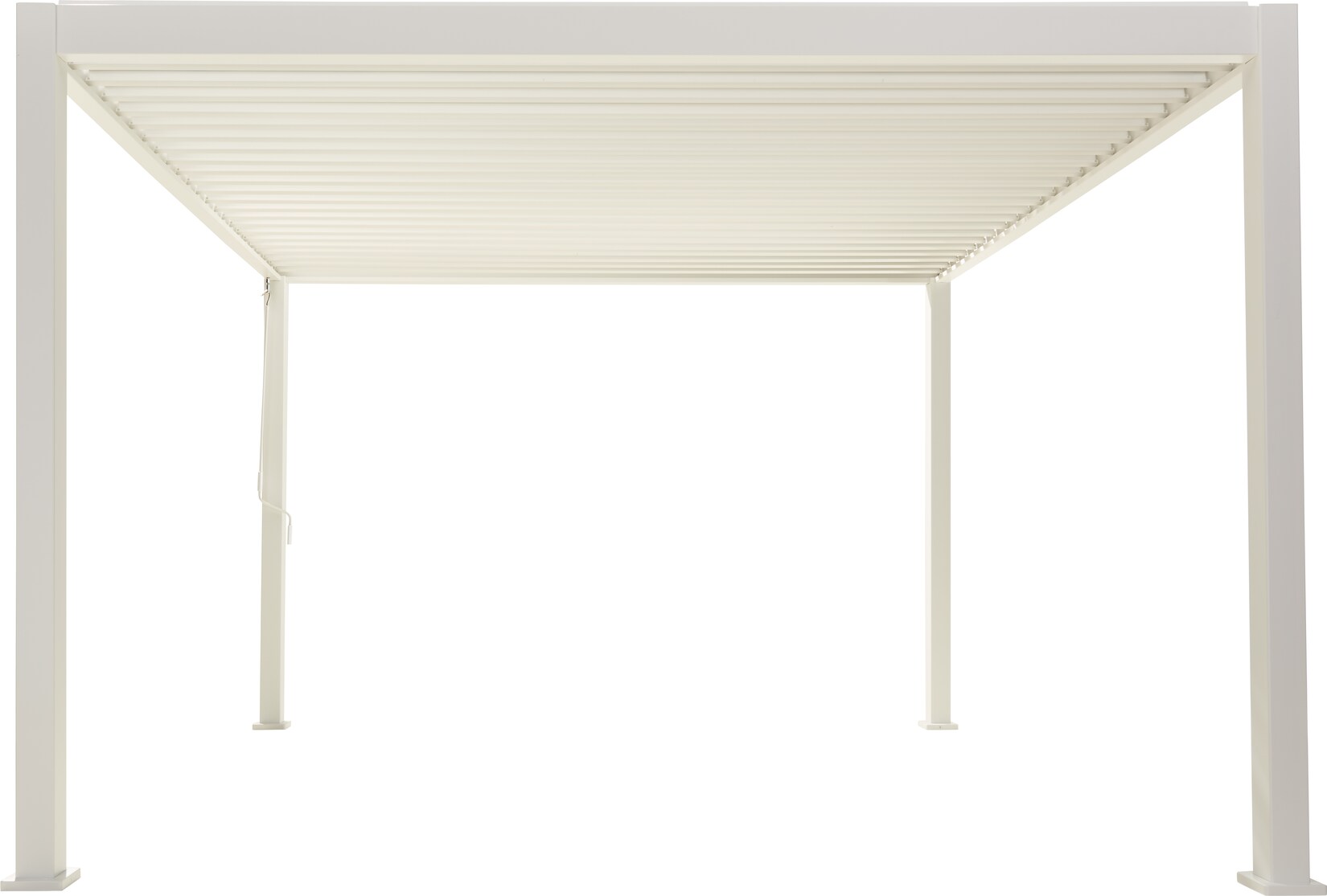 Pergoline Trumpf Pergola Alu Stahl 3 m x 3 m weiß