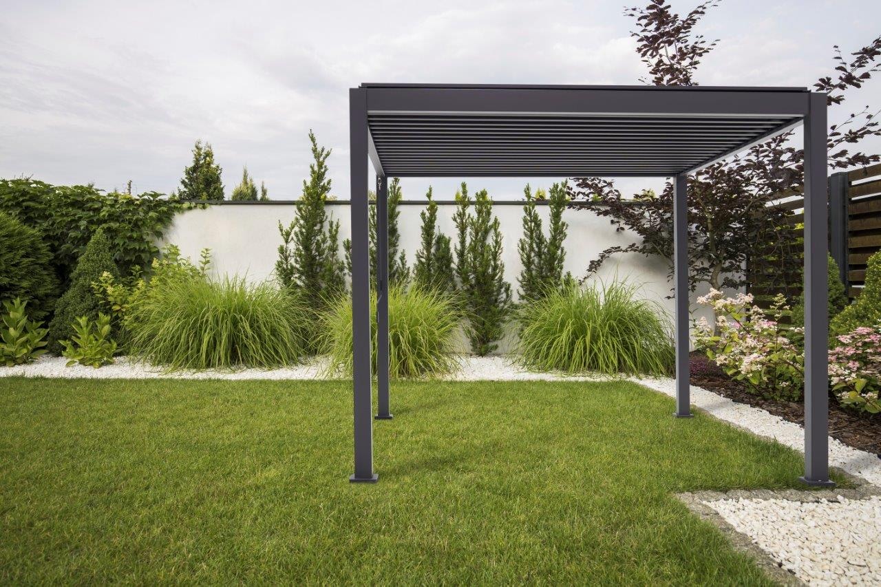 Pergoline Trumpf Pergola Alu Stahl 3 m x 4 m anthrazit