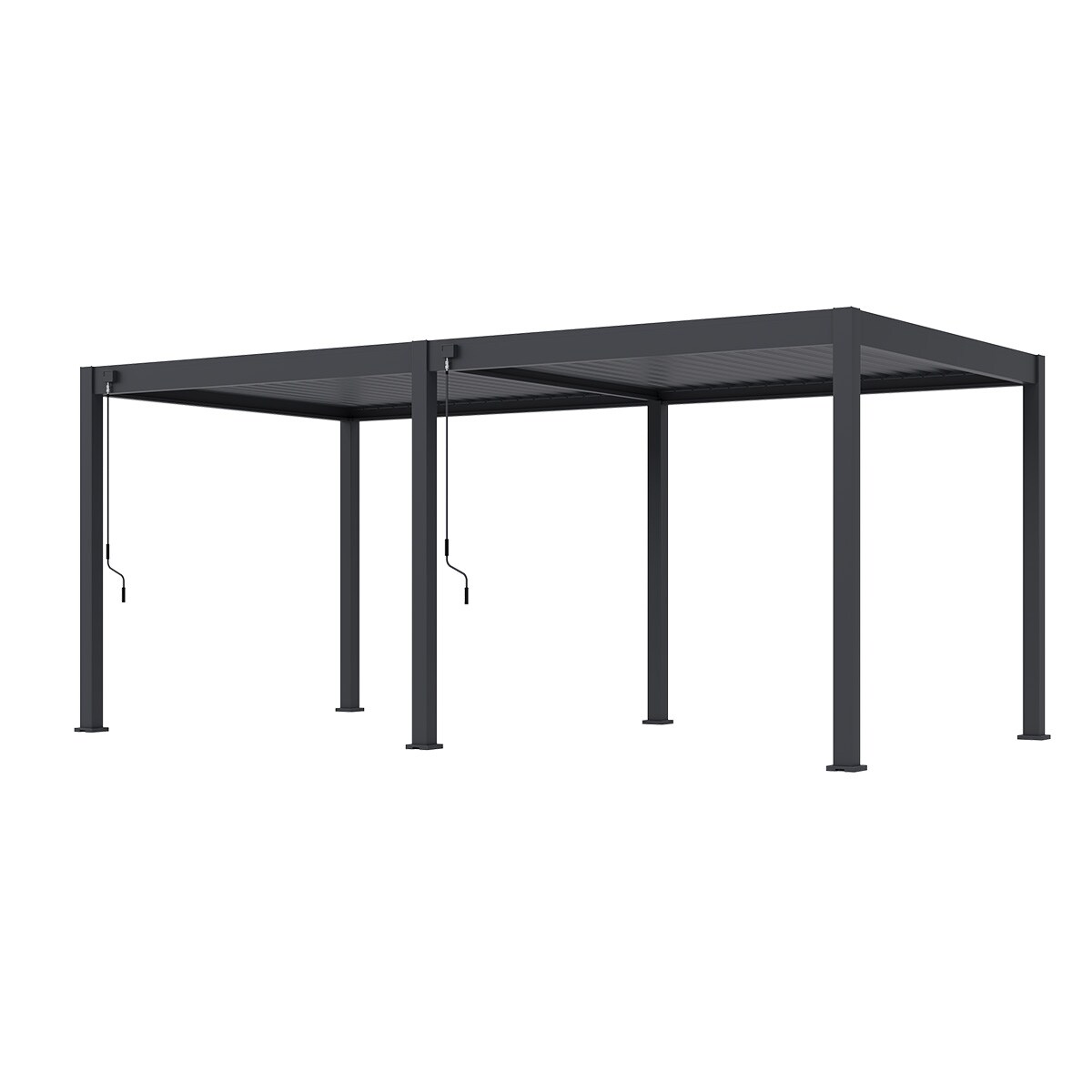 Pergoline Trumpf Pergola Alu Stahl 3 m x 6 m schwarz