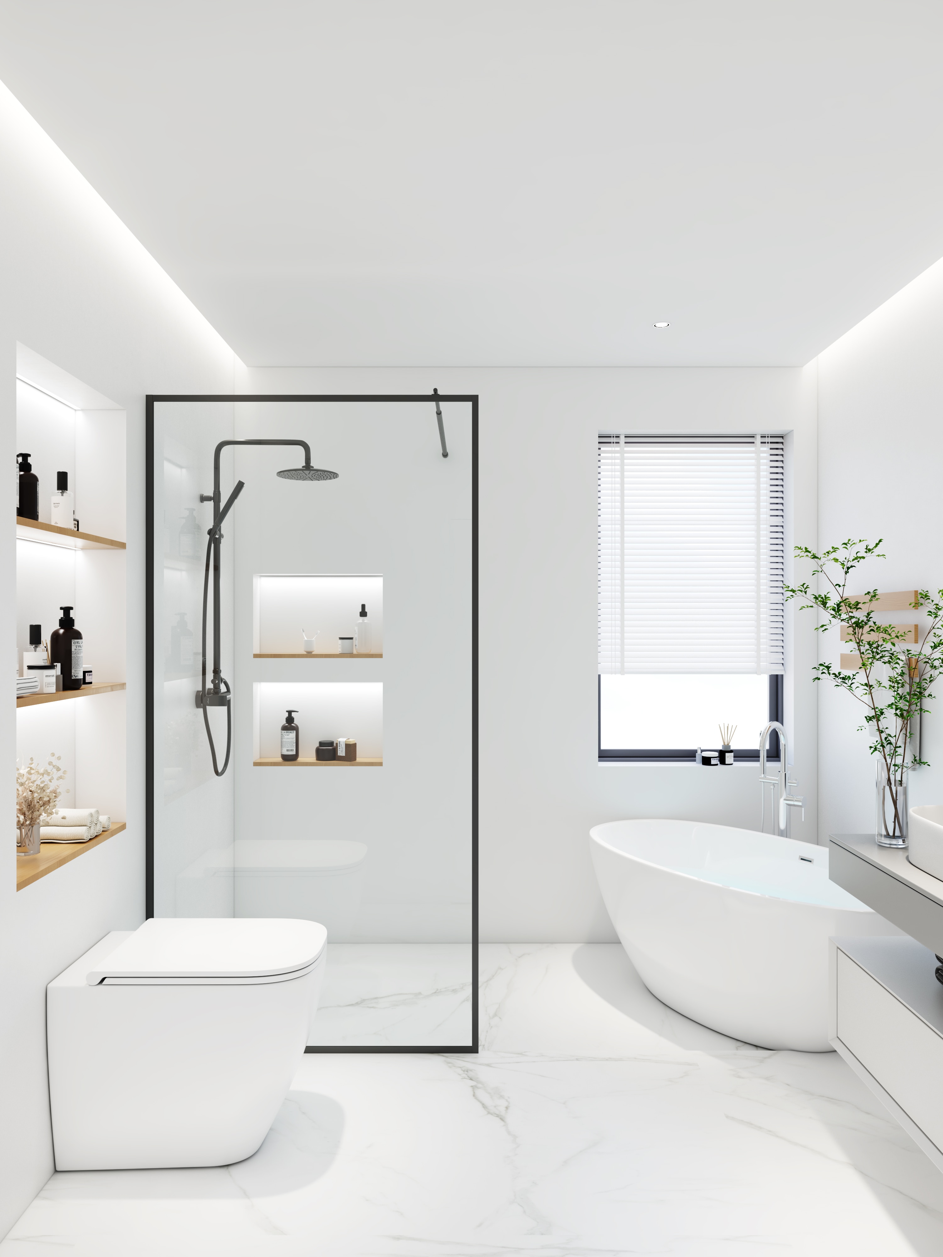 Home Deluxe Duschabtrennung BAKI Schwarzer Rahmen 80 x 200 cm 