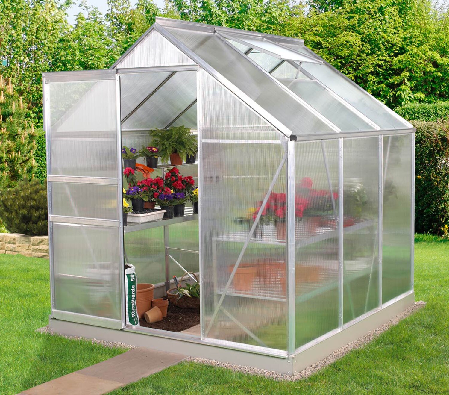 Comfort Edition Venus 3800 HKP 4mm, alu inkl. Fundamentrahmen und automatischem Fensteröffner