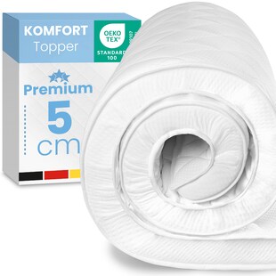 Bestschlaf Komfortschaum Topper Matratzenauflage, 5 cm dick, 90x190 cm 