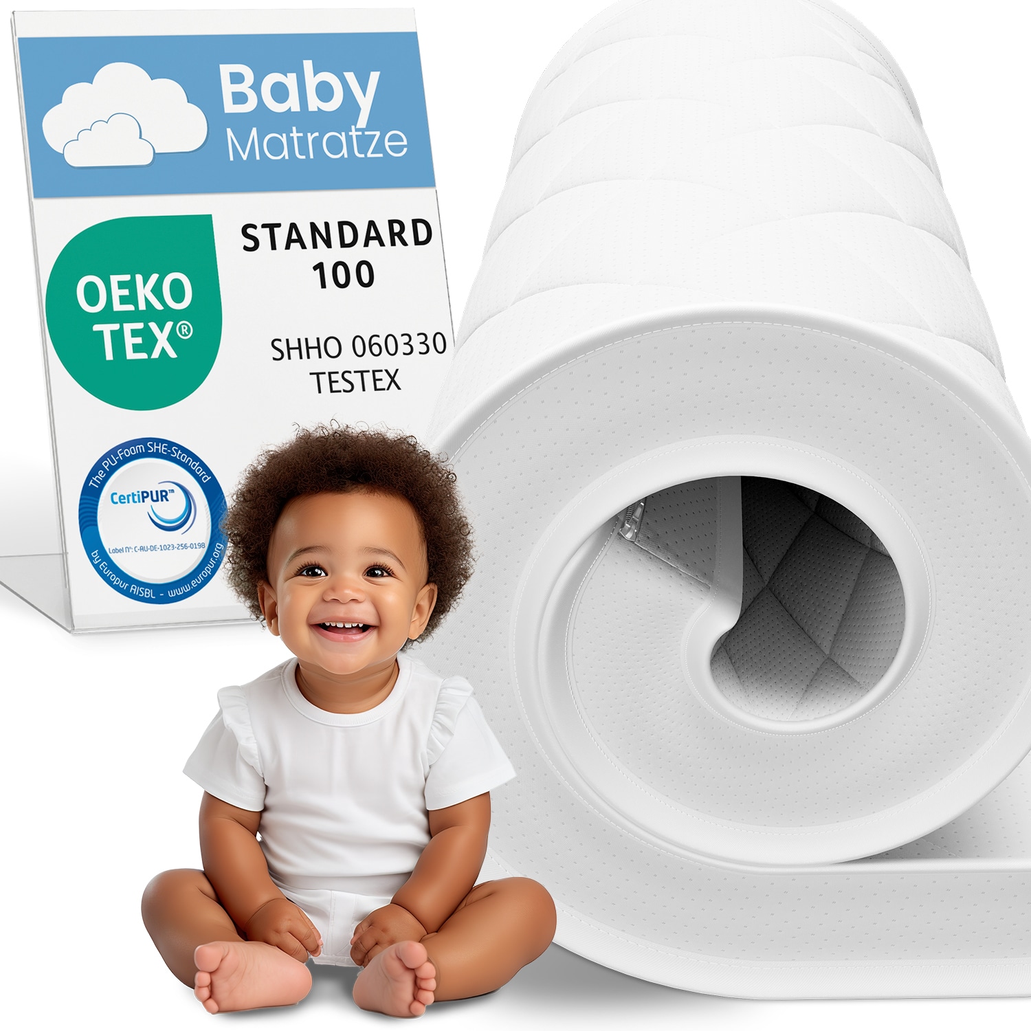 ELONEO Komfortschaum Topper Matratzenauflage, 5 cm dick, 70x140 cm 