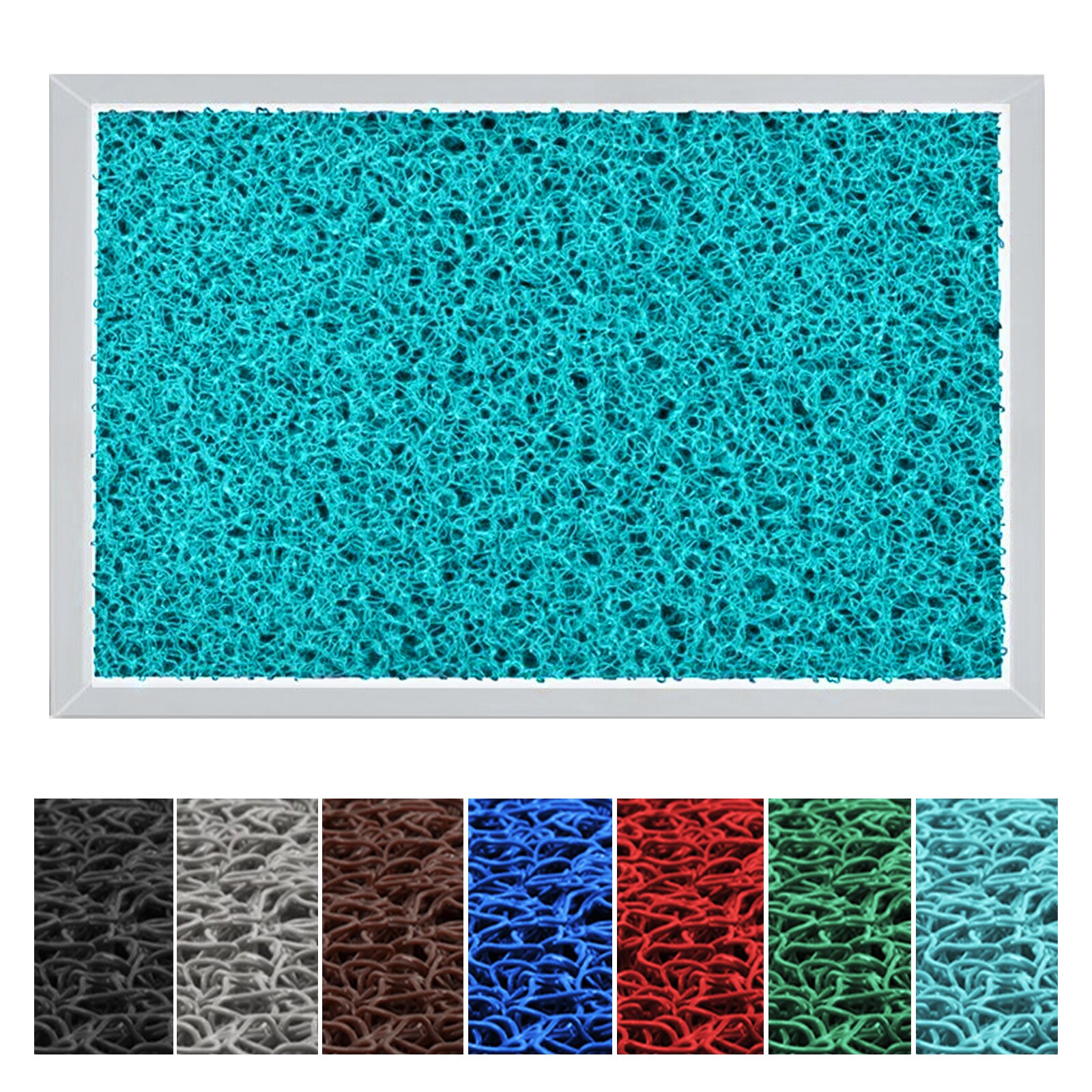 etm Alu-Desinfektionsmatte | Hygienic Mat | Spaghetti-Matten-Einlage | T&uuml;rkis 