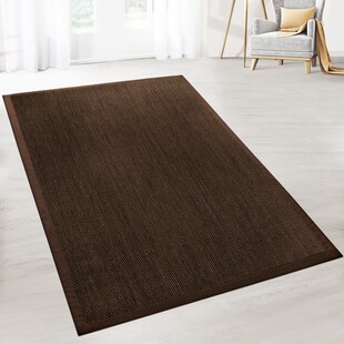 karathomeliving Sisal Tiger-Eye | Mit Bordüre | Braun DC-311 